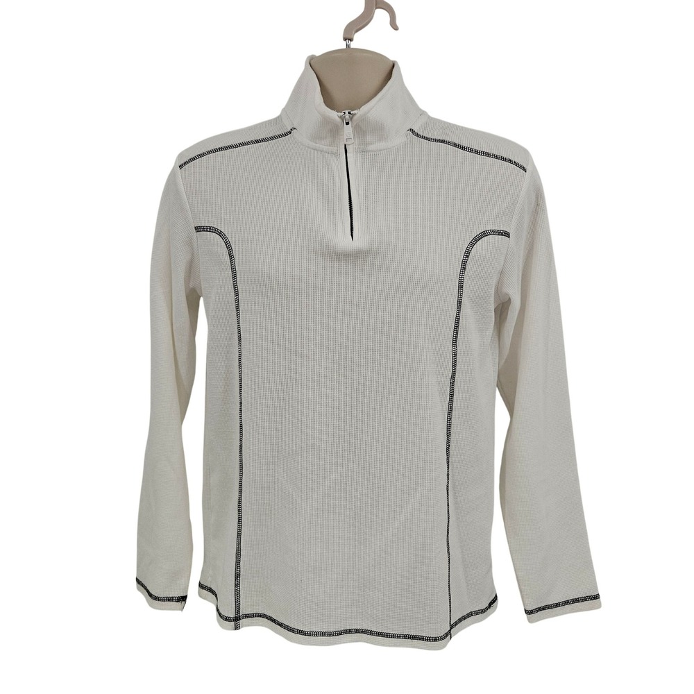 Fried Denim Performance Thermal‎ Top Men M White Waffle Outdoors Base Layer Warm